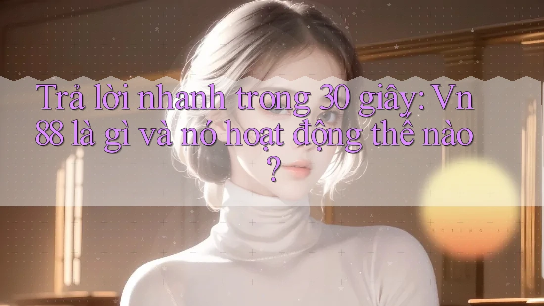 Trả lời nhanh trong 30 giây: Vn88 là gì và nó hoạt động thế nào? Trả lời nhanh trong 30 giây: Vn88 là gì và nó hoạt động thế nào?